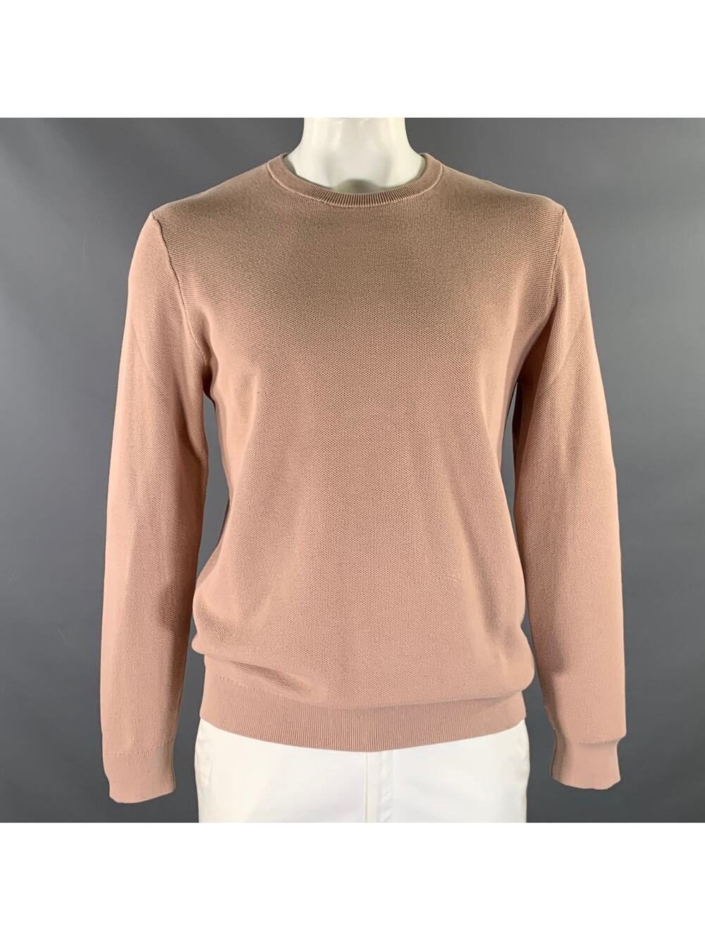 THEORY Size XL Camel Cotton Knit Pullover